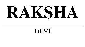 raksha devi black text